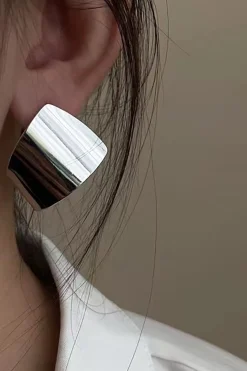 MICAS Earrings|Accessories-Shine Exaggerated Geometric Earrings SILVER