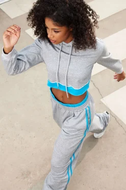 MICAS Pants-Side Stripe Detail Trousers GRAY