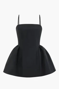 MICAS Mini Dresses-Slip Mini Dress BLACK