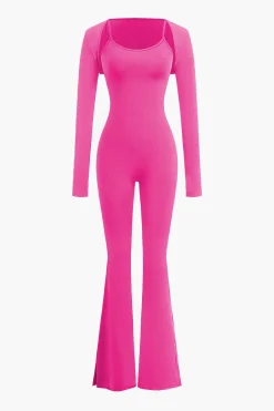 MICAS Jumpsuits & Rompers-Slit Leg Cami Jumpsuit And Shrug Set