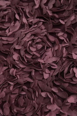 MICAS Outerwear|Outerwear-Solid Appliques Textured Jacket BURGUNDY