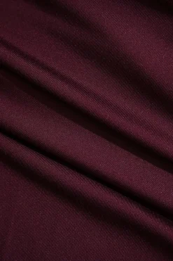 MICAS Long Sleeve Dresses|Maxi Dresses-Solid Asymmetrical Ruched Slit Long-Sleeve Maxi Dress