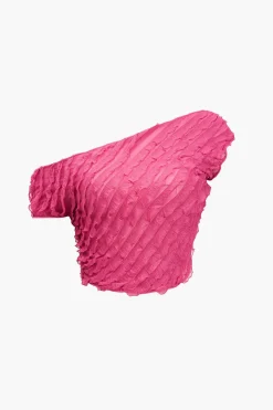 MICAS Skirt Sets-Solid Asymmetrical Ruffle Skirt Set RASPBERRY