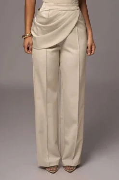 MICAS Pants-Solid Asymmetrical Trousers