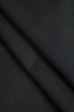 MICAS Pants-Solid Asymmetrical Wrap Belted Trousers BLACK