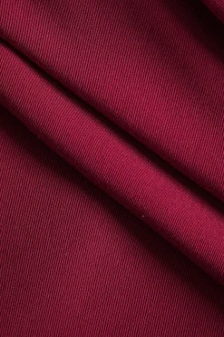 MICAS Mini Dresses|Long Sleeve Dresses-Solid Backless Ruched Tie-Up Mini Dress MAROON