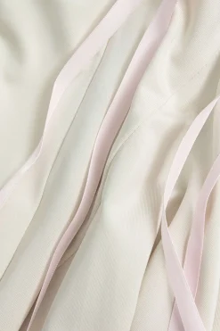 MICAS Midi Dresses-Solid Bow Asymmetrical Midi Dress BEIGE