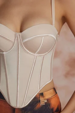 MICAS Corset & Bustier Tops|Tank Tops & Cami-Solid Bustier Corset Top