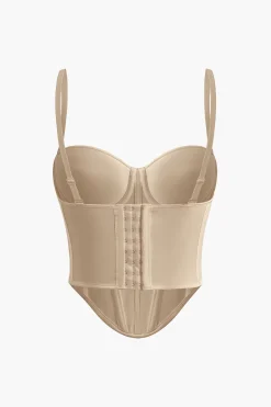 MICAS Corset & Bustier Tops|Tank Tops & Cami-Solid Bustier Corset Top