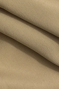 MICAS Skirt Sets-Solid Button Fake Pockets Skirt Set KHAKI