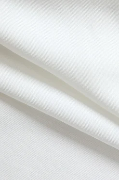 MICAS Mini Dresses-Solid Button Sleeveless Mini Dress WHITE