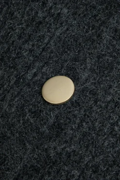 MICAS Outerwear|Outerwear-Solid Button Sweater Cardigan DARK GRAY