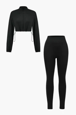 MICAS Pant Sets|Vacation Sets-Solid Chain Drawstring Trouser Set