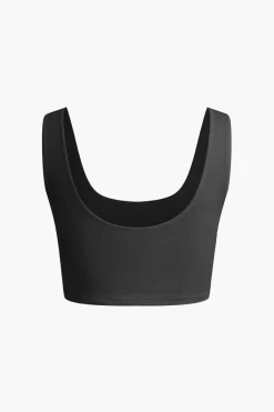 MICAS Skirt Sets-Solid Crop Tank Top And Zipper Pocket Pleated Skirt Set