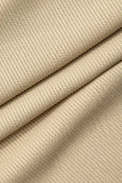 MICAS Skirt Sets-Solid Cut Out Crop Tank Top And Ruched Split Midi Skirt Set KHAKI