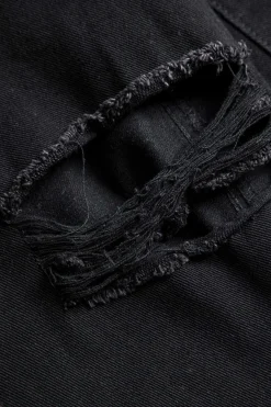 MICAS Jeans-Solid Cut Out Ripped Jeans