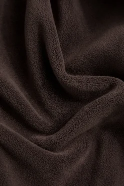 MICAS Outerwear|Outerwear-Solid Drawstring Mock Neck Zipper Jacket COFFEE