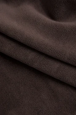 MICAS Outerwear|Outerwear-Solid Drawstring Mock Neck Zipper Jacket COFFEE