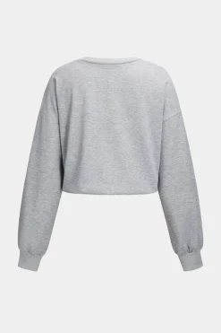 MICAS Pant Sets-Solid Drawstring Top And Trousers Set LIGHT GRAY