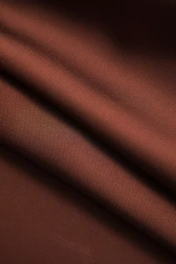 MICAS Pants-Solid Drawstring Trousers BROWN