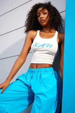 MICAS Pants-Solid Drawstring Trousers BLUE