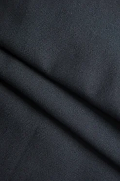 MICAS Pants-Solid Faux Leather Patchwork High Waist Crossed Pocket Trousers