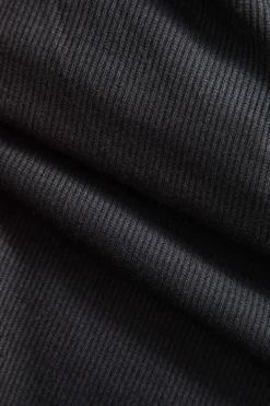 MICAS Long Sleeve Dresses|Midi Dresses-Solid Faux Leather Patchwork Midi Dress