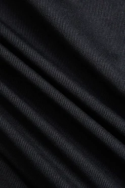 MICAS Long Sleeve Dresses|Mini Dresses-Solid Flared Mini Dress BLACK