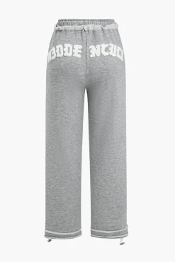 MICAS Pants-Solid High Waist Tie-Up Trousers GRAY