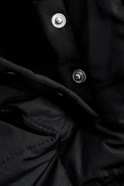 MICAS Outerwear|Outerwear-Solid Hooded Puffer BLACK