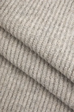 MICAS Long Sleeve Dresses|Knitwear-Solid Knit Bell Sleeves Off Shoulder Maxi Dress WHEAT