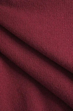 MICAS Outerwear|Outerwear-Solid Knit Button Cardigan BURGUNDY