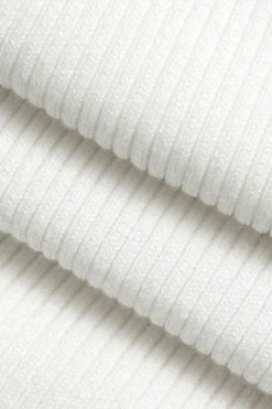 MICAS Knit Dresses-Solid Knit Button Cut Out Slit Dress WHITE