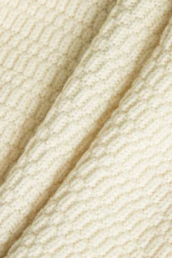 MICAS Knitwear-Solid Knit Button Sweater Tube Top IVORY