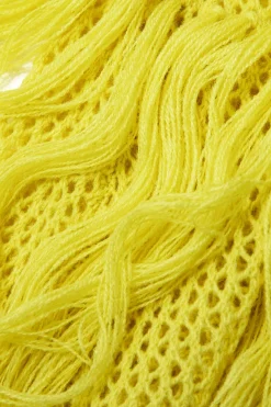 MICAS Knitwear|Knit Dresses-Solid Knit Fringe Cut Out Midi Dress LIGHT GREEN