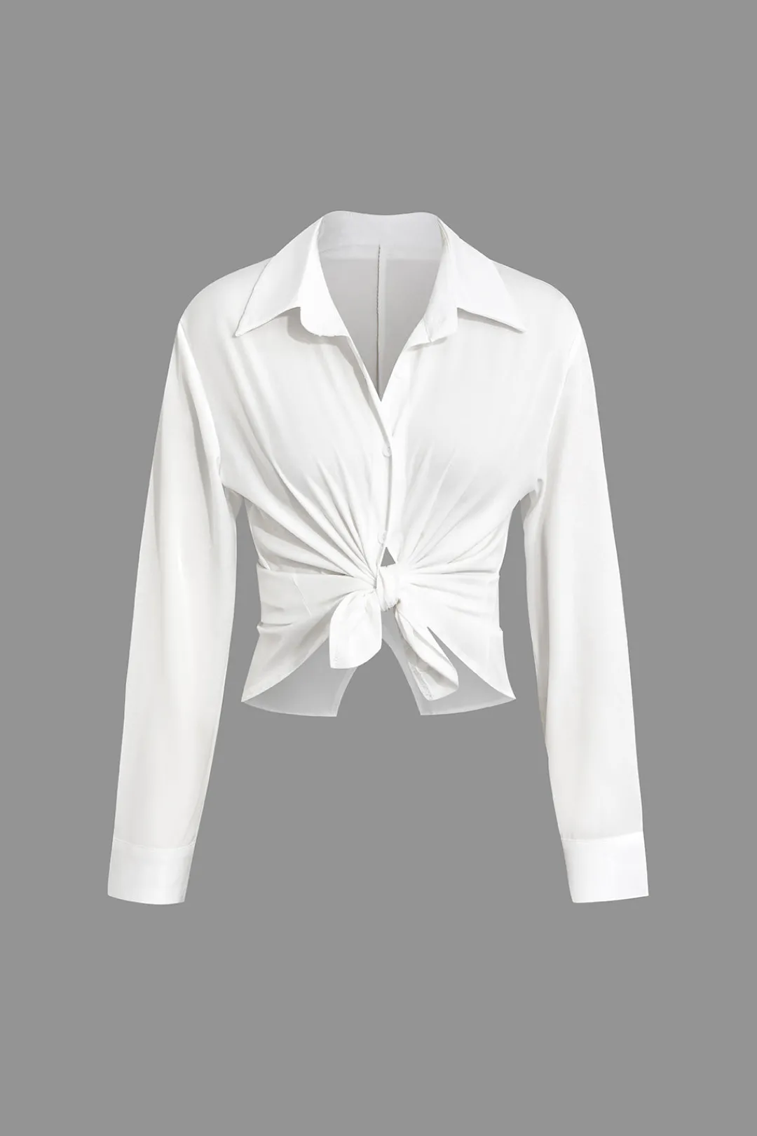 MICAS Pant Sets|Vacation Sets-Solid Knot Shirt And Artistic Print Pants Set