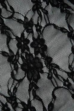 MICAS Skirt Sets-Solid Lace Tie-Up Skirt Set BLACK