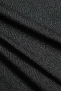 MICAS Long Sleeve Dresses|Mini Dresses-Solid Patchwork Mini Dress BLACK