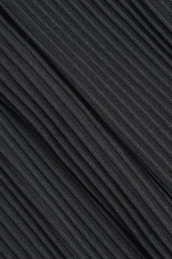 MICAS Shorts-Solid Pleated Tie-Up Shorts BLACK