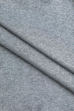 MICAS Long Sleeve Tops|Long Sleeves Tops-Solid Ruched Off Shoulder Long-Sleeve Top LIGHT GRAY