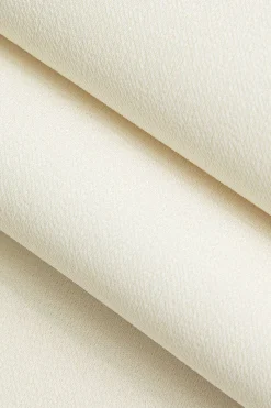 MICAS Pants-Solid Ruched Wide Leg Trousers IVORY