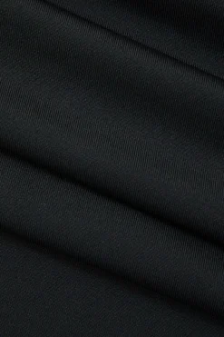 MICAS Midi Dresses-Solid Ruffle Hem Ruched Tube Maxi Dress