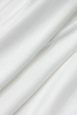 MICAS Midi Dresses-Solid Ruffle Hem Ruched Tube Maxi Dress