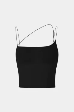 MICAS Tank Tops & Cami-Solid Slip Backless Cami Top BLACK