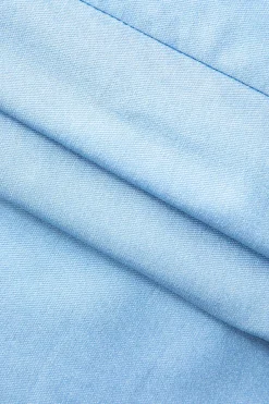 MICAS Mini Dresses-Solid Strapless Ruched Mini Dress POWDER BLUE