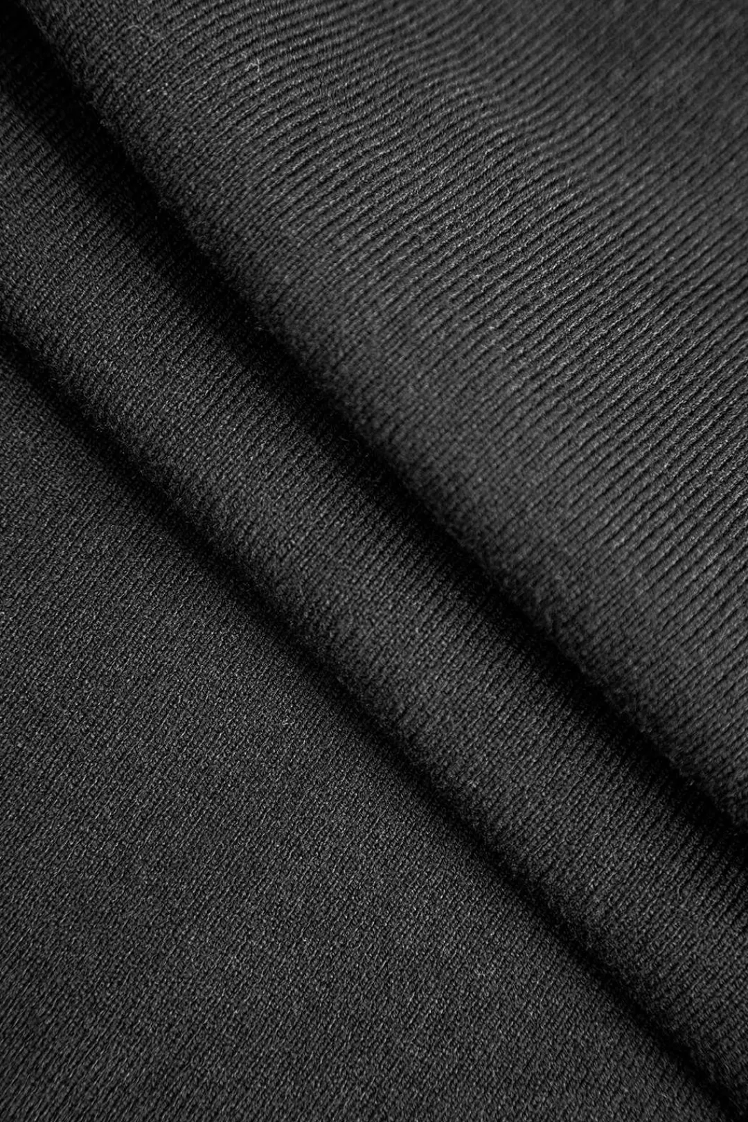 MICAS Knit Dresses-Solid Tie Back Slip Mermaid Sweater Dress BLACK