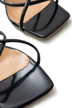 MICAS Shoes|Shoes-Square Open Toe Cross Strap High Heels