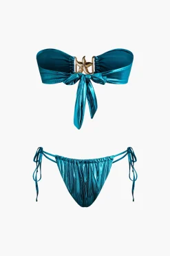 MICAS Swimwear|Vacation Sets-Starfish Decor Knot Ruched Bikini Set
