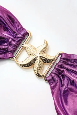 MICAS Swimwear|Vacation Sets-Starfish Decor Knot Ruched Bikini Set