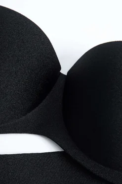 MICAS Lingerie & Sleepwear-Strapless Push Up Brassiere BLACK
